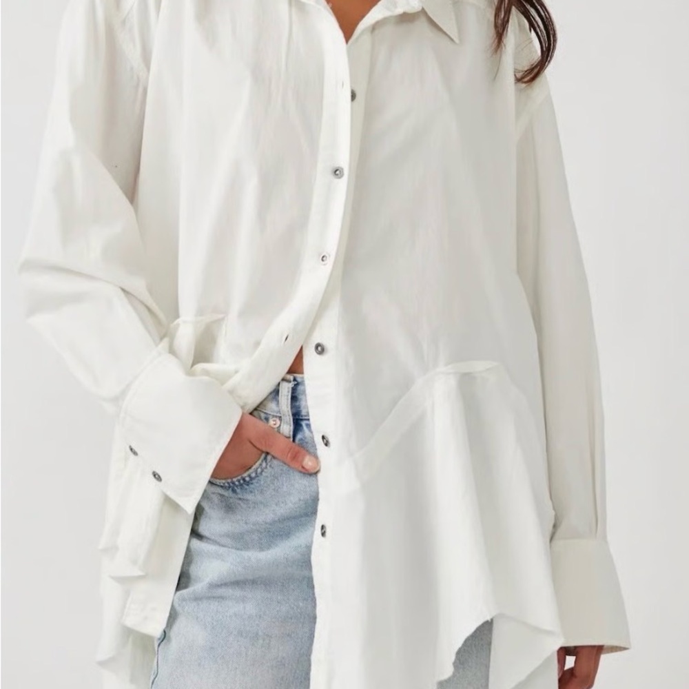 We The Free Cream Button-Down Shirt